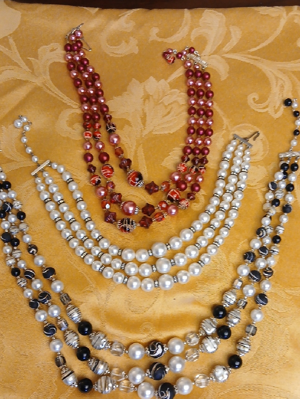 Elegant Vintage Multi-Strand  Beaded Necklaces